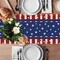 4th of July Patriotic Table Runner – Red & Blue Stars and Stripes Design for American Independence Day, Memorial Day, Labor Day, and Summer Celebrations. Ideal for Kitchen, Dining Table, or Party Decorations. 13 x 72 Inches.